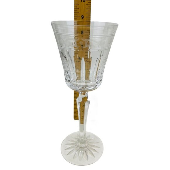 Wedgwood Monarch Crystal Water Wine Stem Glass Goblet 8 7/8" Etched Heavy Vtg - Picture 4 of 4